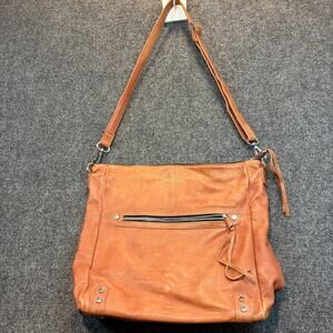 Still Nordic Cognac Brown Leather Shoulder Bag Crossbody Purse Hobo Tote